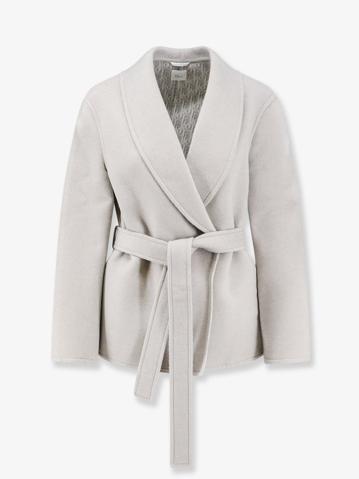 Dior Women's Virgin Wool and Silk Coat Gold