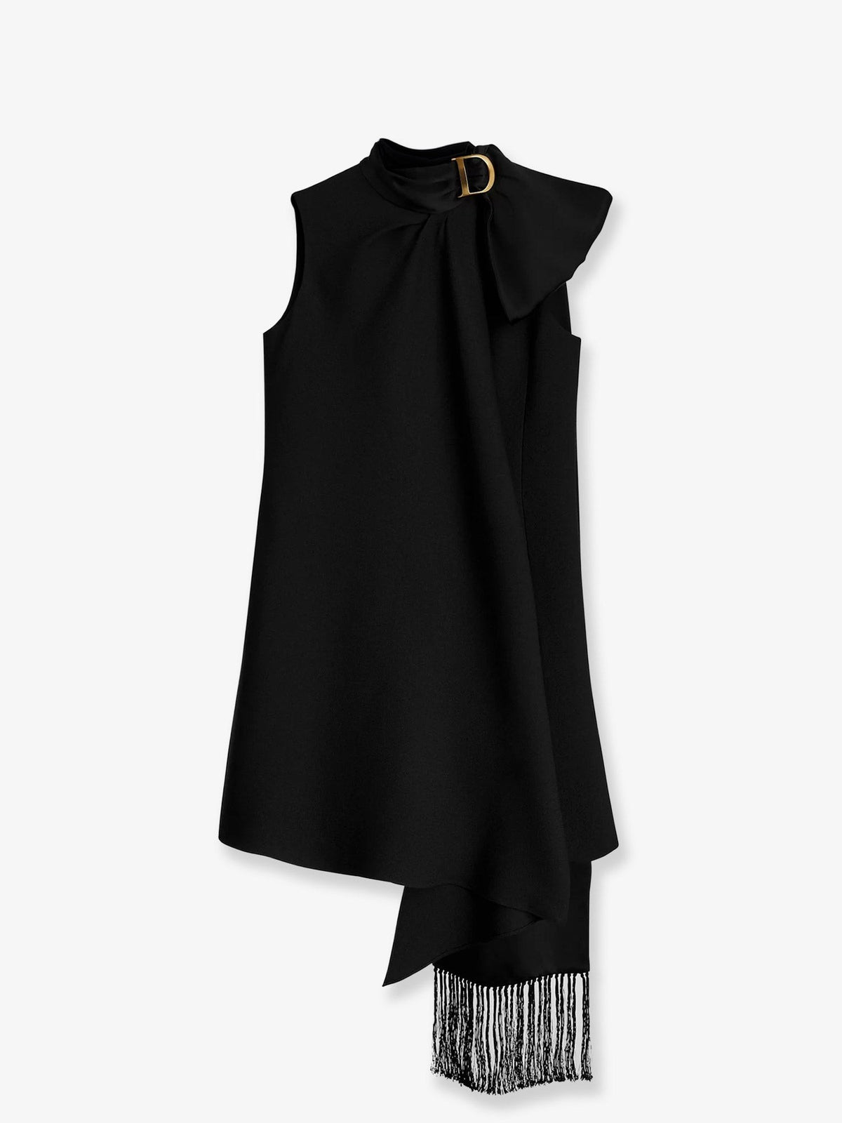 Dior Women's Virgin Wool and Silk Crêpe Dress Black