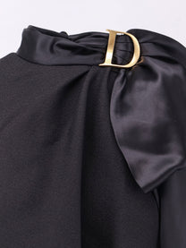 Dior Women's Virgin Wool and Silk Crêpe Dress Black