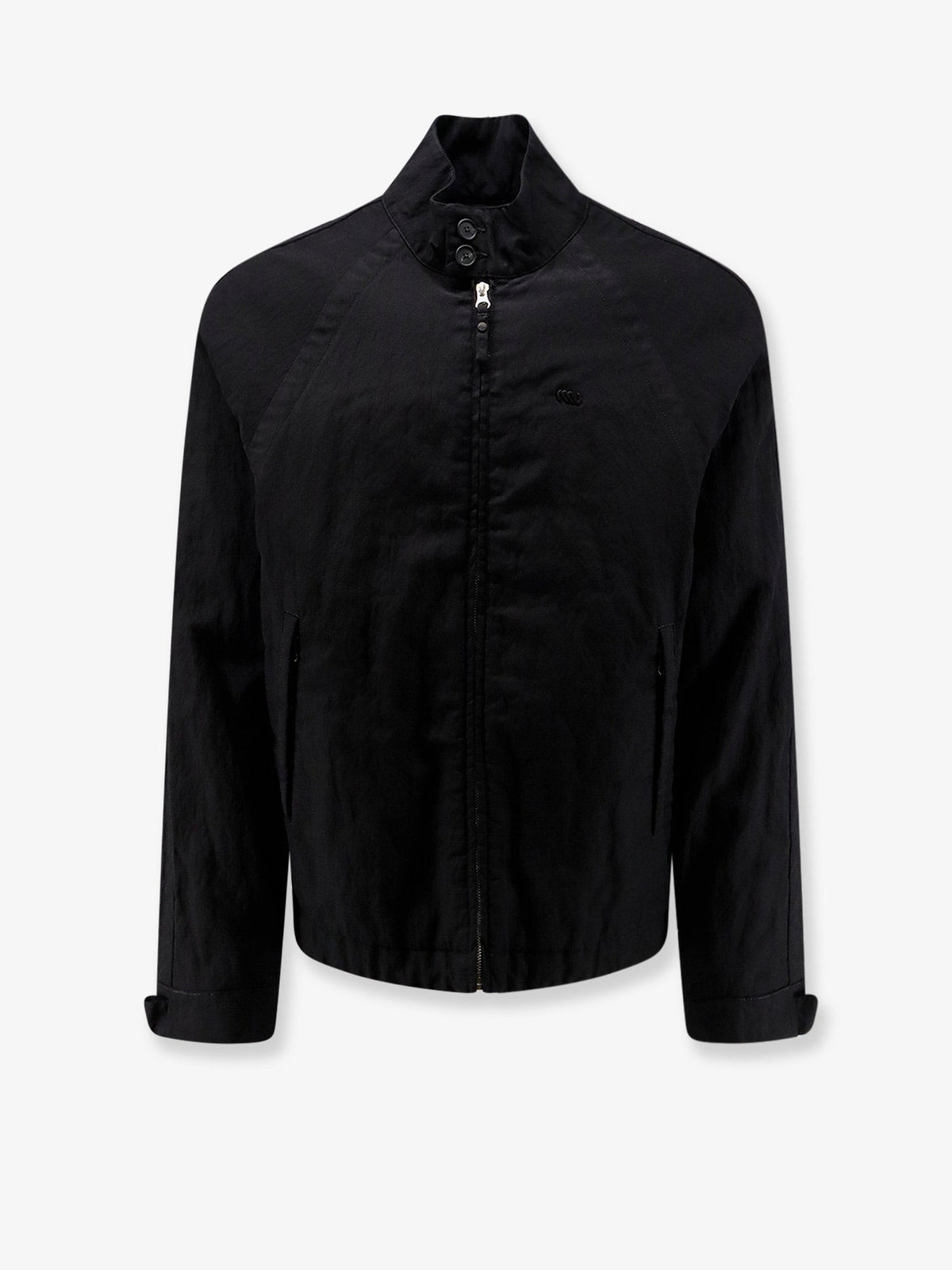 Massimo Osti Men's Virgin Wool Blend Jacket Black