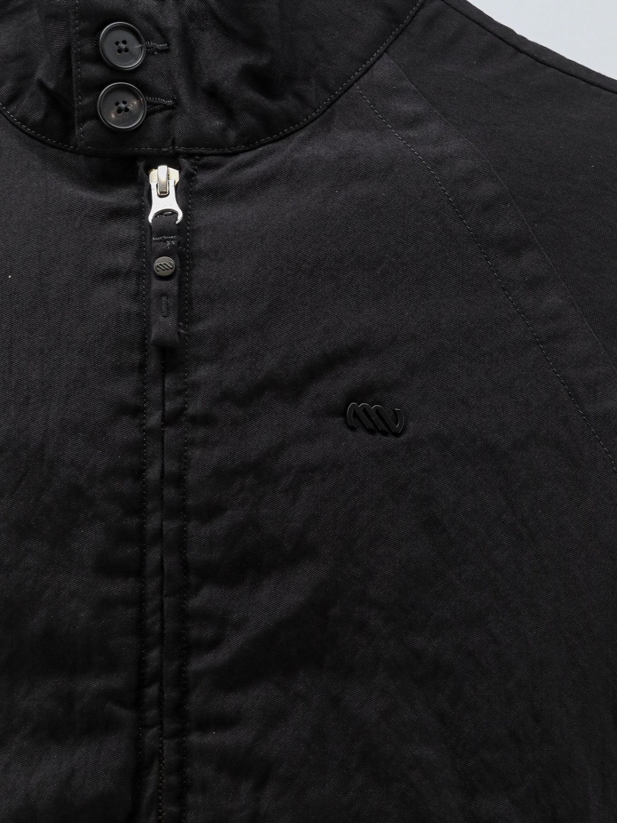 Massimo Osti Men's Virgin Wool Blend Jacket Black