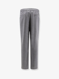 AMARÁNTO Men's Virgin Wool Blend Trousers Grey