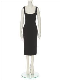 Dolce &amp; Gabbana Women's Virgin Wool Midi Dress Black