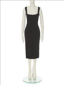 Dolce &amp; Gabbana Women's Virgin Wool Midi Dress Black