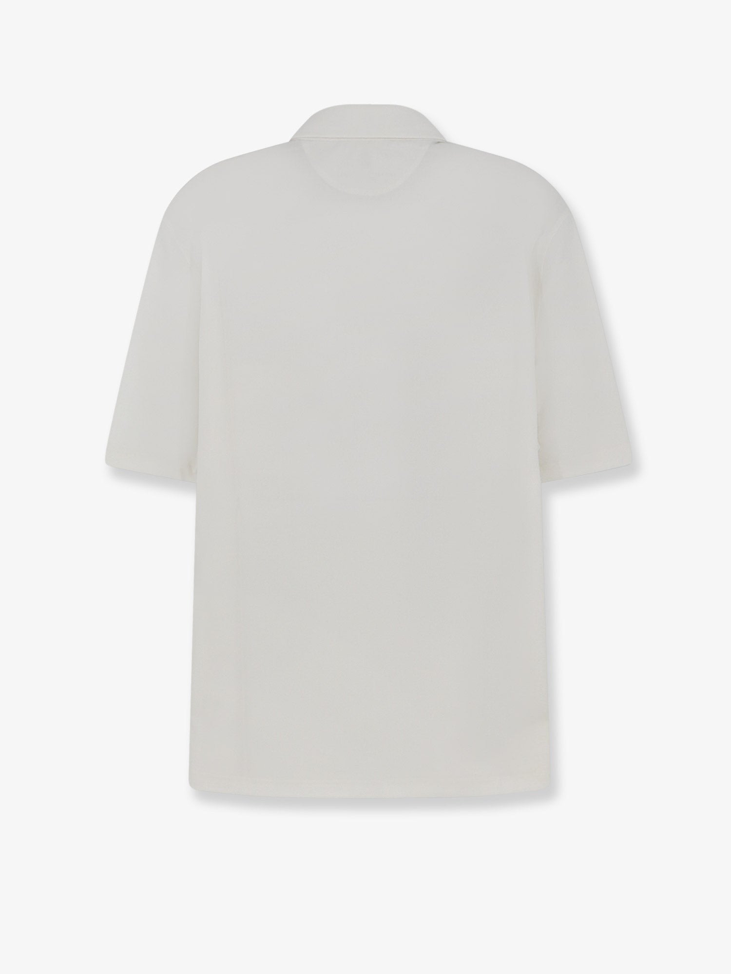 Brunello Cucinelli Men's Heraldic Polo Shirt White