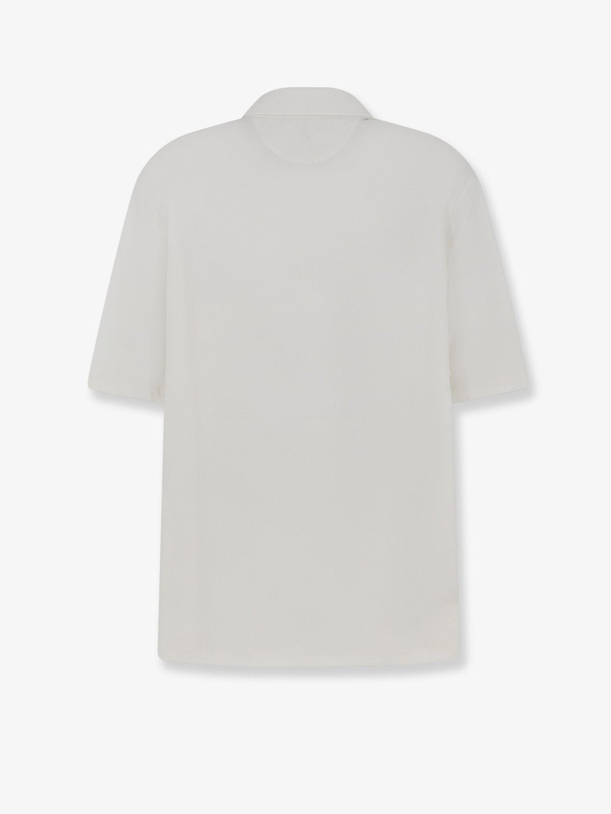 Brunello Cucinelli Men's Virgin Wool Polo Shirt White