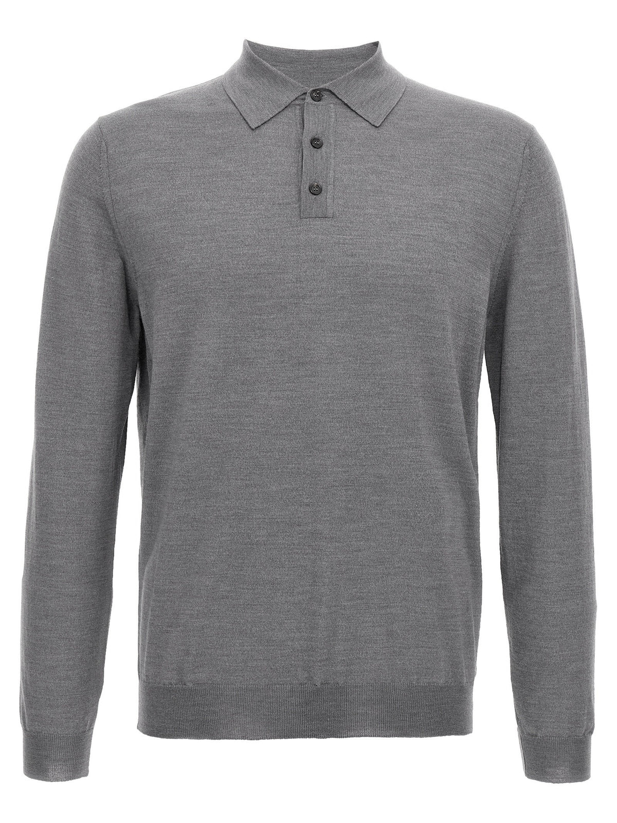 Zanone Virgin Wool Polo Shirt Grey