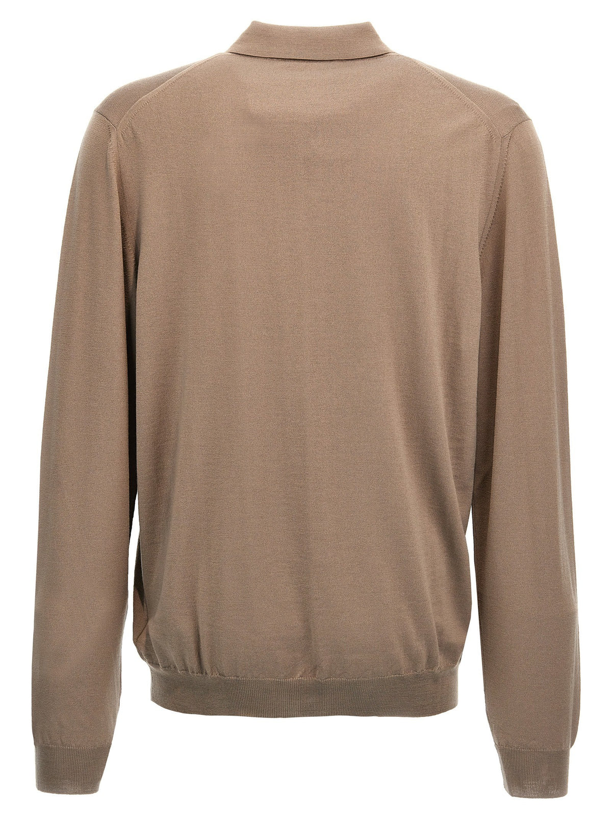 Zanone Virgin Wool Polo Shirt Beige