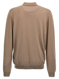Zanone Virgin Wool Polo Shirt Beige