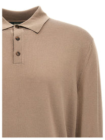 Zanone Virgin Wool Polo Shirt Beige