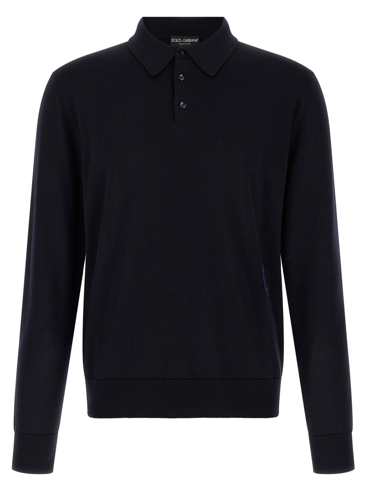 Dolce &amp; Gabbana Virgin Wool Polo Shirt Blue