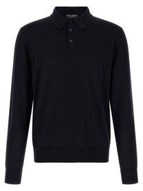 Dolce &amp; Gabbana Virgin Wool Polo Shirt Blue