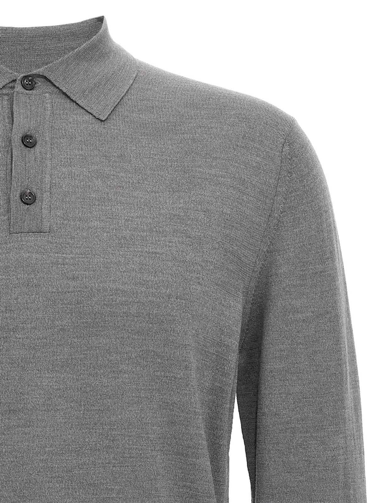 Zanone Virgin Wool Polo Shirt Grey