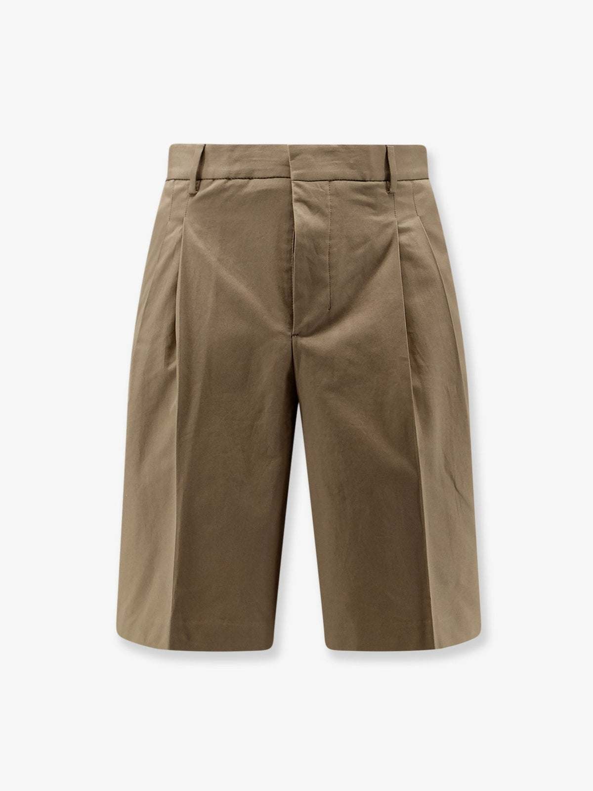 Ami Paris Men's Virgin Wool Shorts Beige