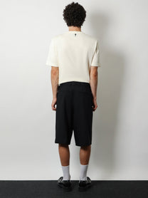 Ami Paris Men's Virgin Wool Shorts Black