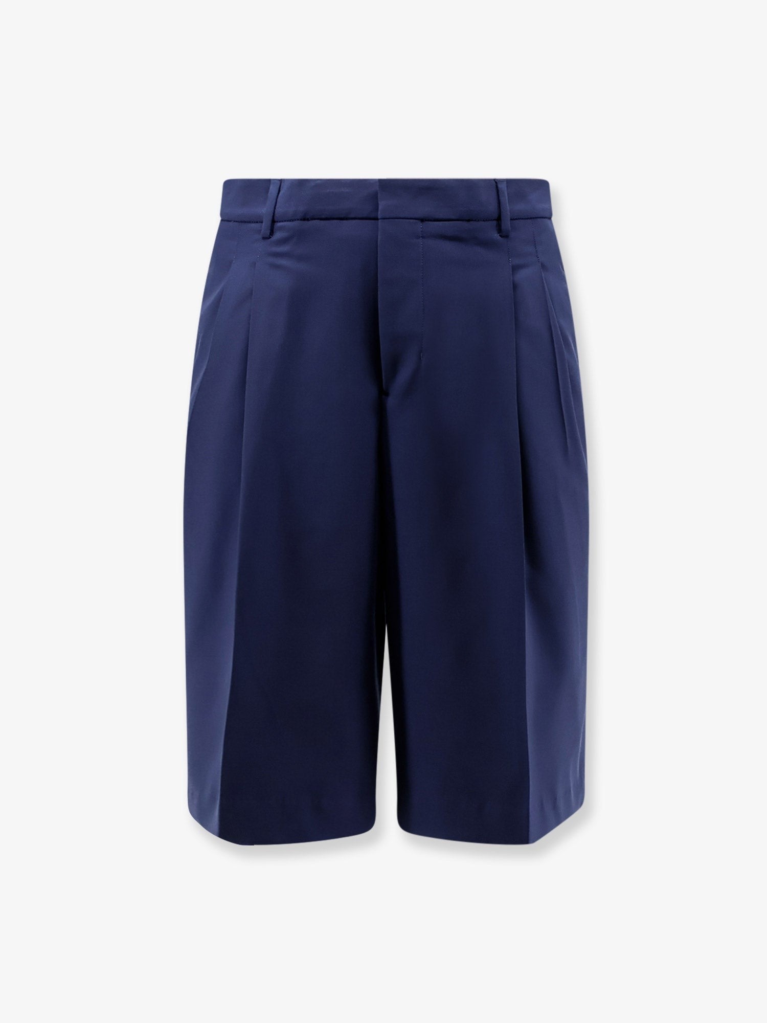Ami Paris Men's Fresh Wool Bermuda Shorts Blue