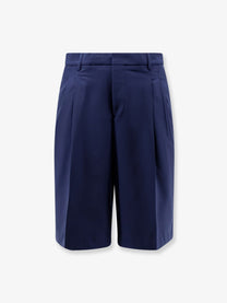 Ami Paris Men's Fresh Wool Bermuda Shorts Blue