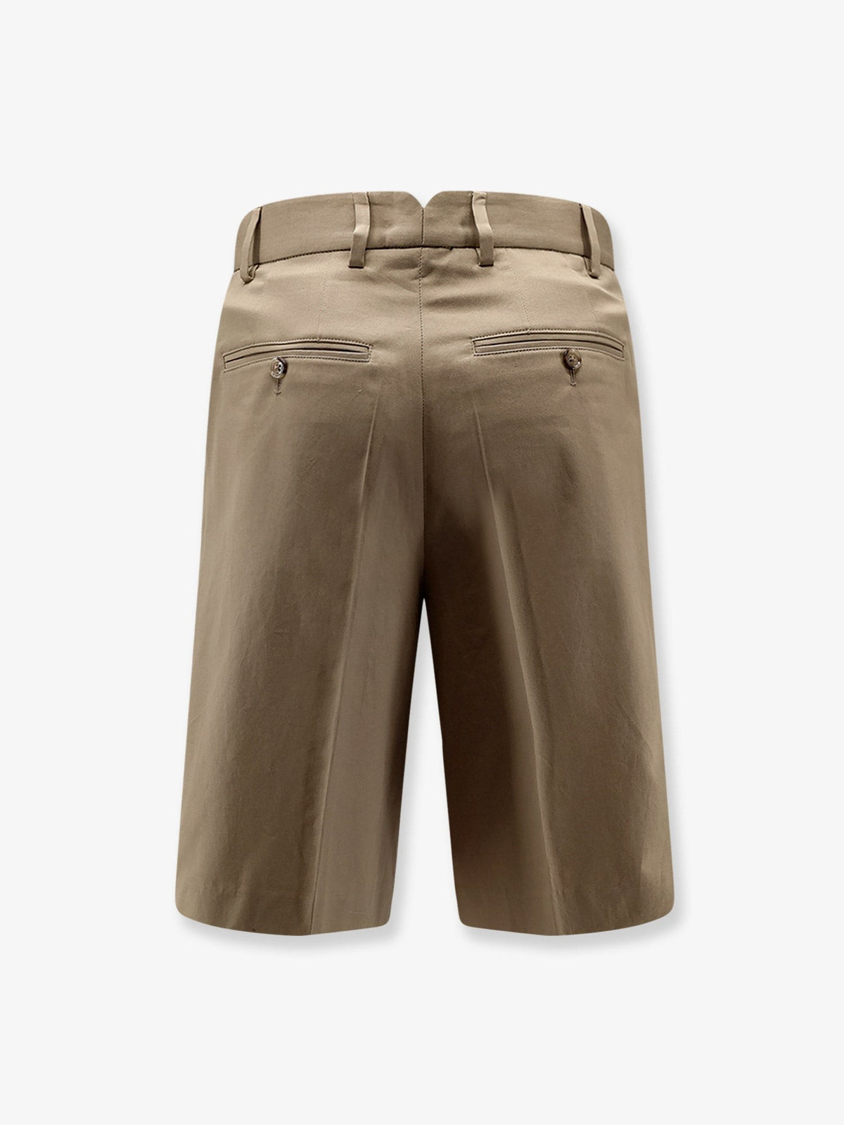 Ami Paris Men's Virgin Wool Shorts Beige