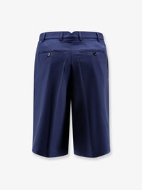 Ami Paris Men's Fresh Wool Bermuda Shorts Blue