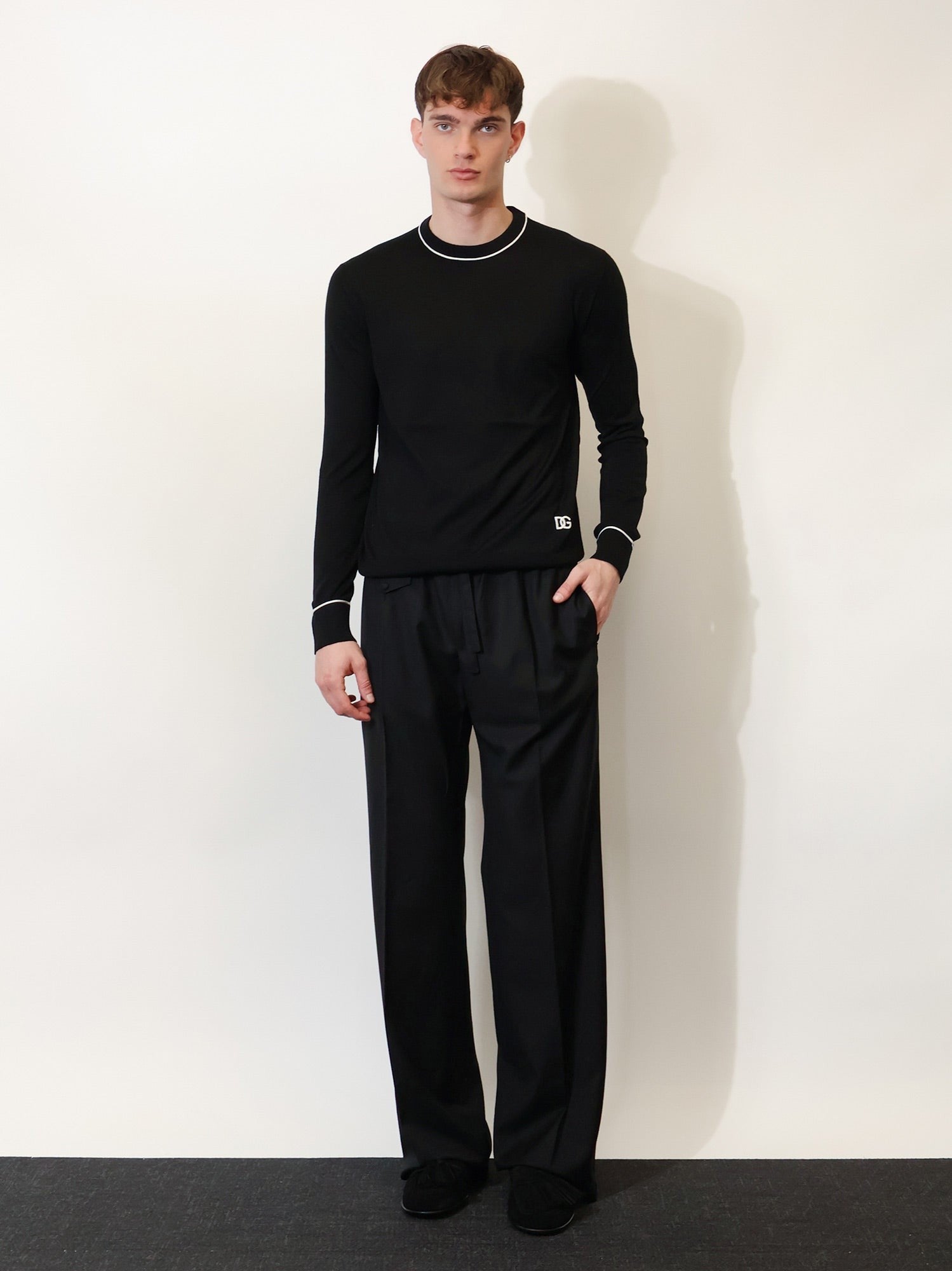 Dolce &amp; Gabbana Men's Embroidery Sweater Black