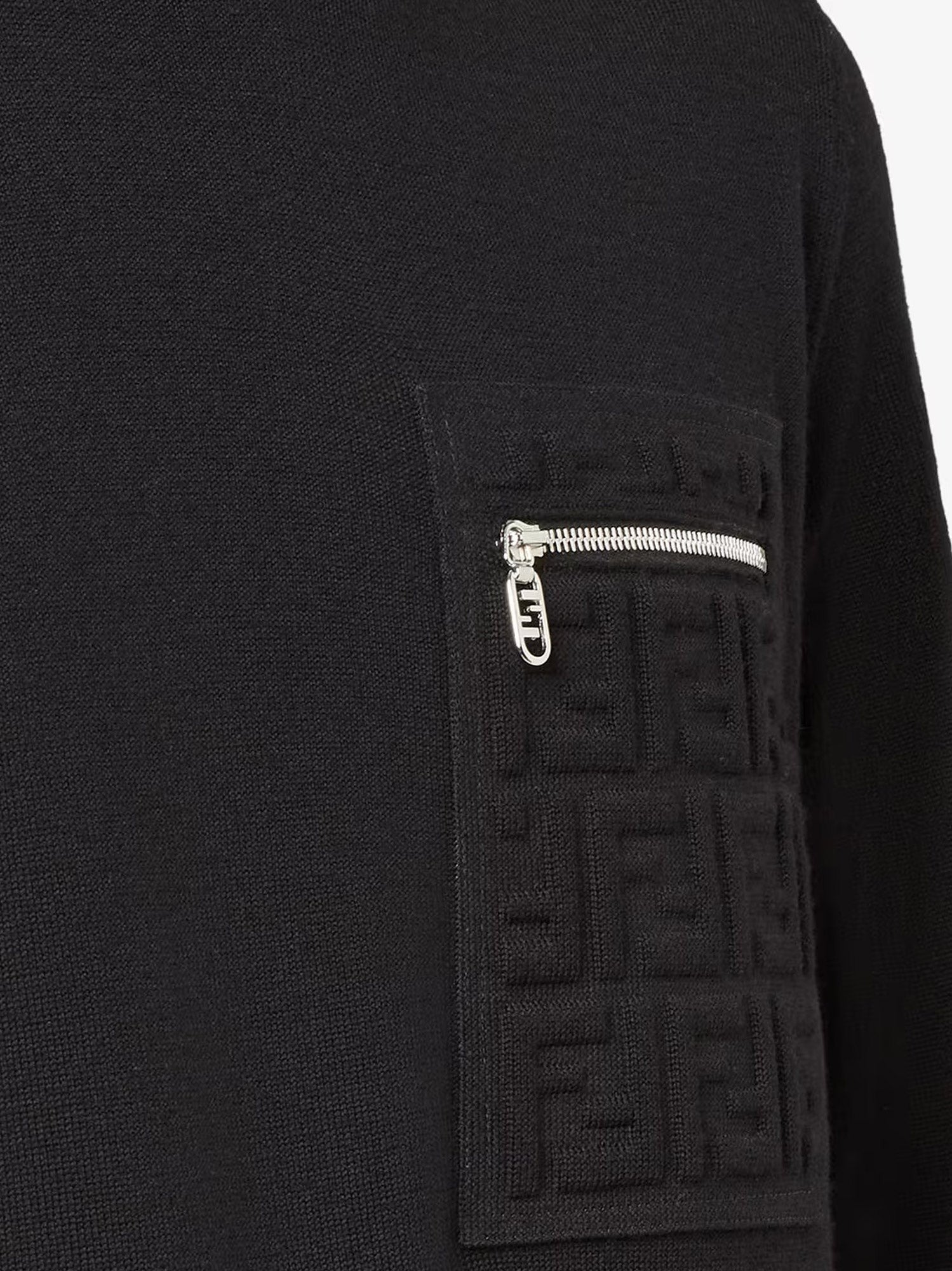 Fendi Men's FF Pocket Sweater Black