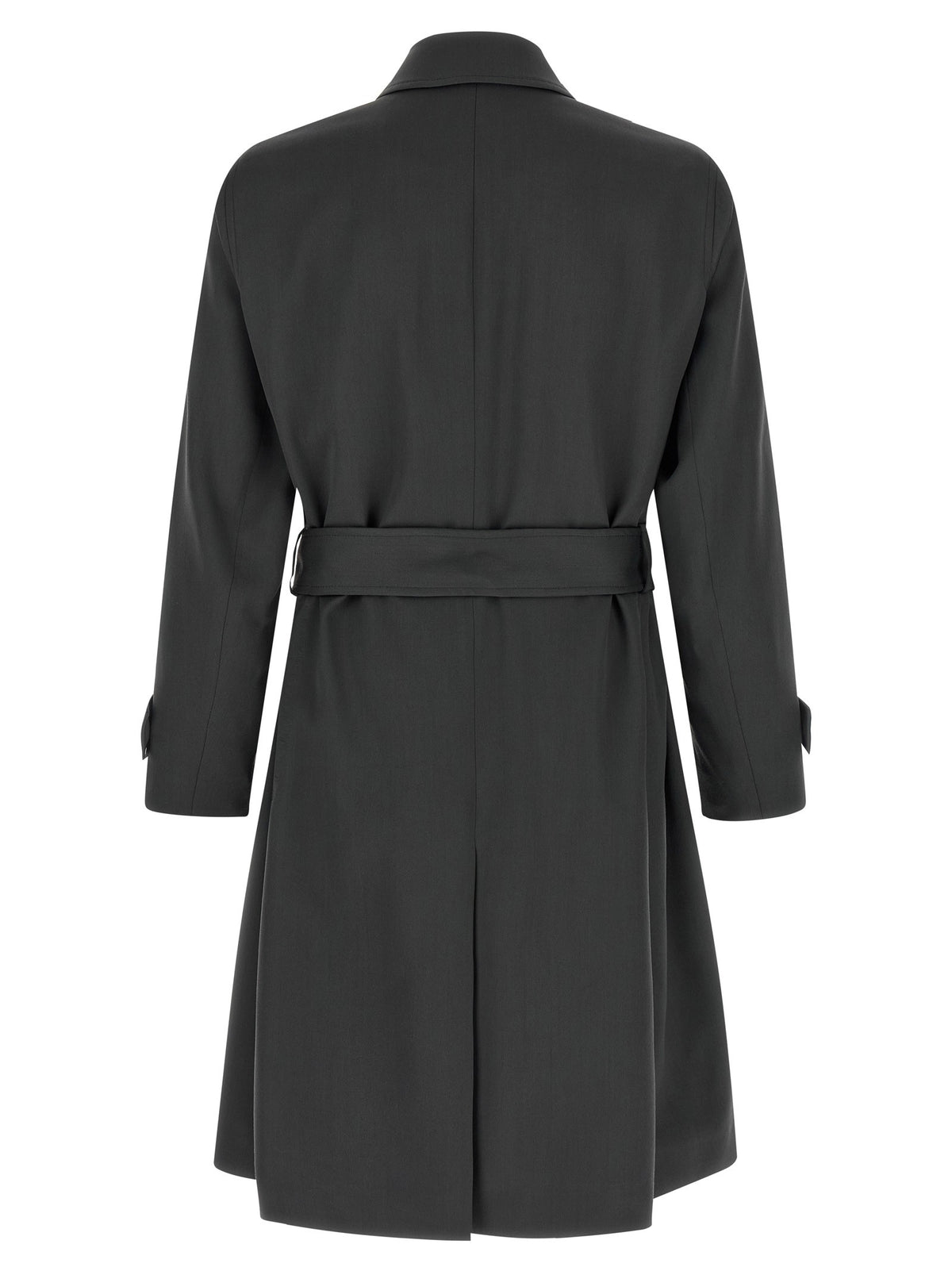 Lardini Virgin Wool Trench Coat Grey