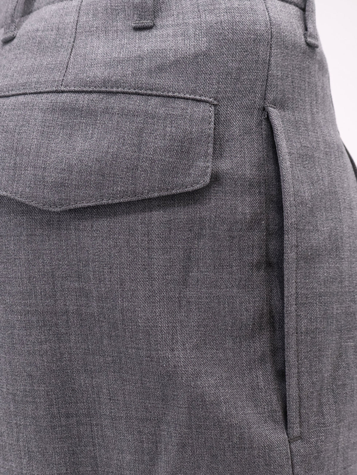 Ami Paris Men's Virgin Wool Trousers Grey