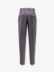 Ami Paris Men's Virgin Wool Trousers Grey