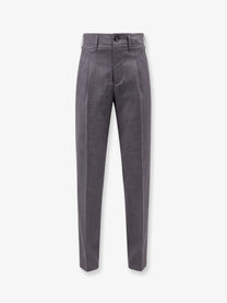 Ami Paris Men's Virgin Wool Trousers Grey