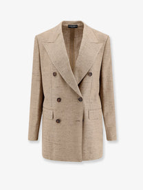 Dolce &amp; Gabbana Women's Double Breasted Blazer Beige