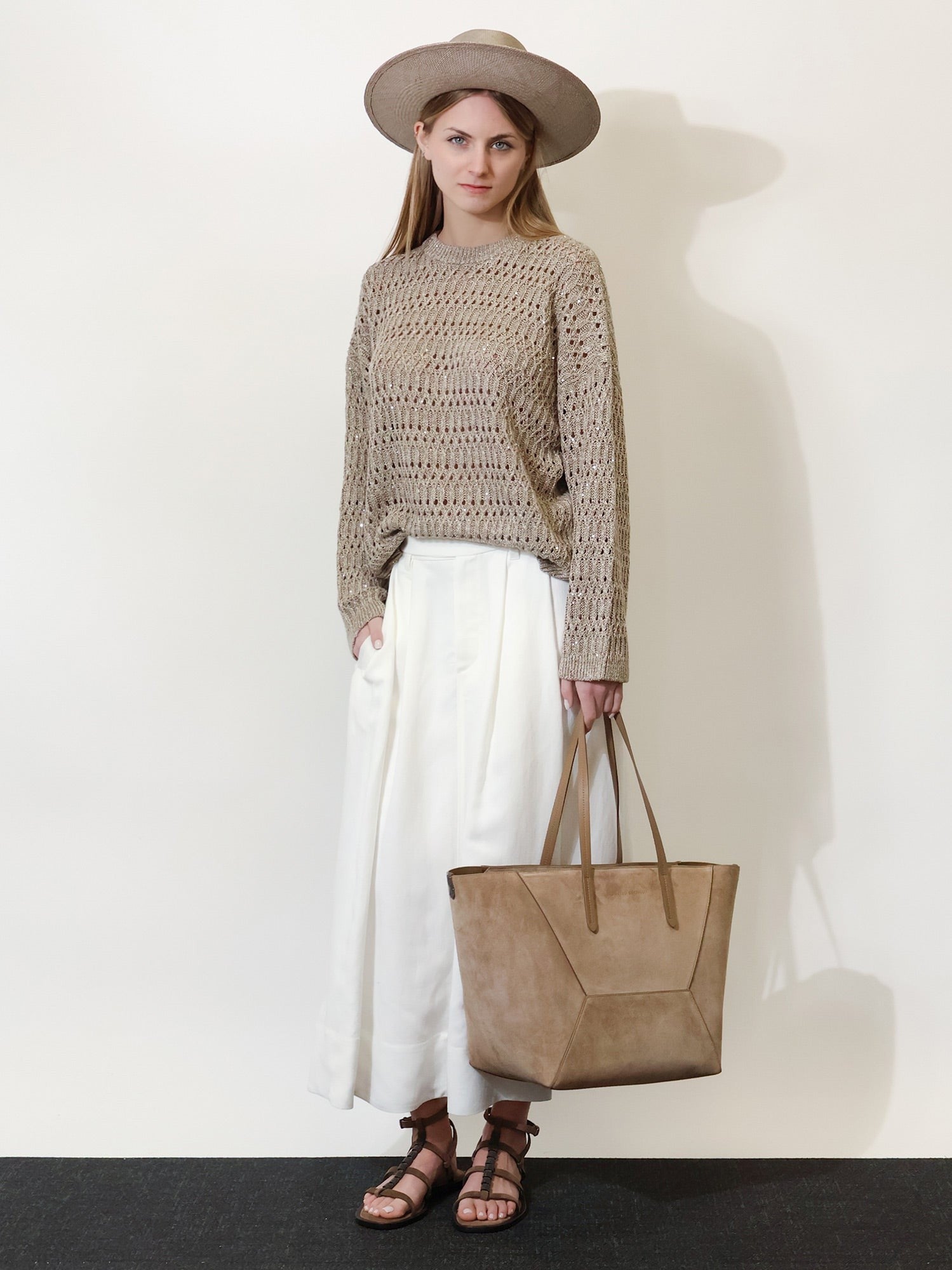 Brunello Cucinelli Women's Sartorial Skirt White