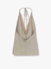 Alysi Women's Viscose and Linen Top White