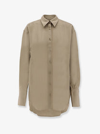 Toteme Women's Viscose and Wool Shirt Beige