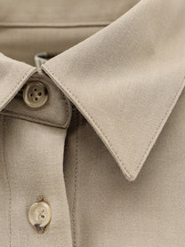 Toteme Women's Viscose and Wool Shirt Beige