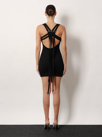 The Attico Women's Viscose Blend Mini Dress Black
