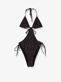 Missoni Women's Viscose Blend One Piece Swimsuit Brown