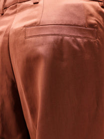 Dries Van Noten Women's Viscose Blend Trousers Choco