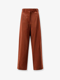 Dries Van Noten Women's Viscose Blend Trousers Choco