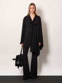 Balenciaga Women's Viscose Trousers Black
