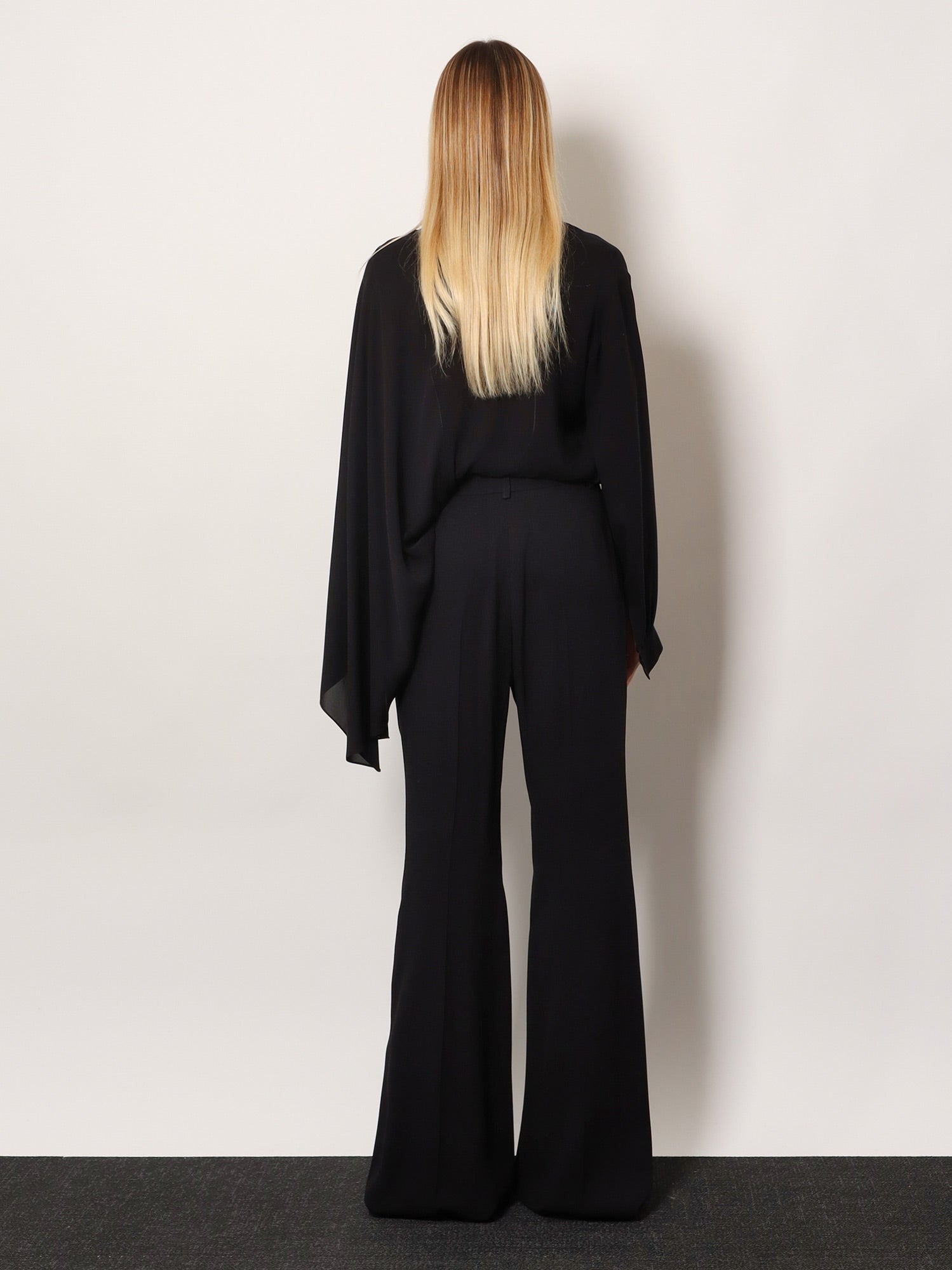 Balenciaga Women's Viscose Trousers Black