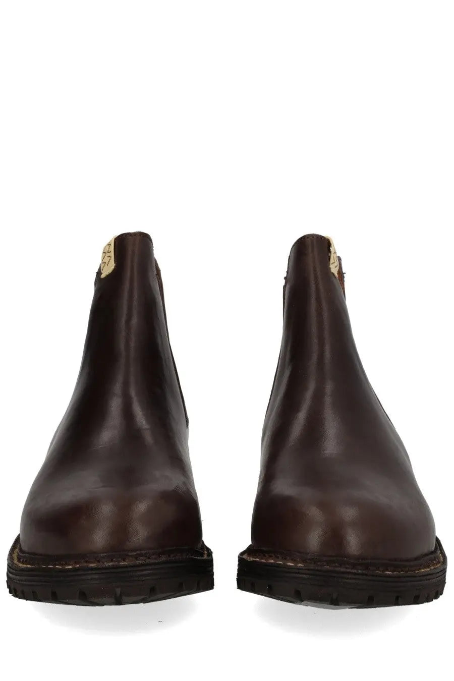 Visvim men’s leather boot brown dark brown leather chelsea boots with inner zipper and textured rubber sole
