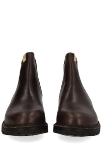 Visvim men’s leather boot brown dark brown leather chelsea boots with inner zipper and textured rubber sole