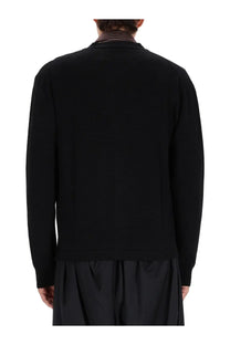 Vivienne Westwood men’s cardigan alex black long-sleeved knit sweater with classic crew neck and ribbed cuffs