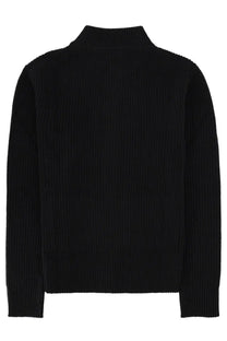 Vivienne westwood men’s black ribbed knit turtleneck sweater made from fisherman jersey fabric