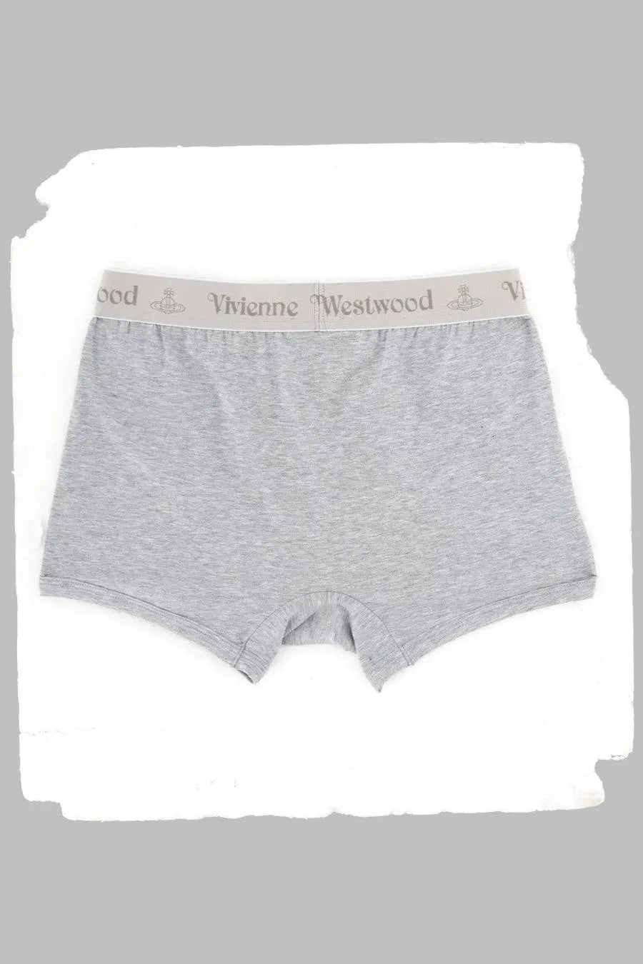 Vivienne Westwood men’s set da due boxer briefs in gray heathered cotton with matching logo waistband