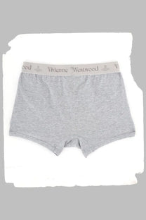 Vivienne Westwood men’s set da due boxer briefs in gray heathered cotton with matching logo waistband