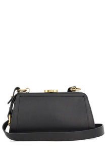 Vivienne Westwood unisex bag ascot black leather crossbody with gold tone hardware and structured rectangular shape