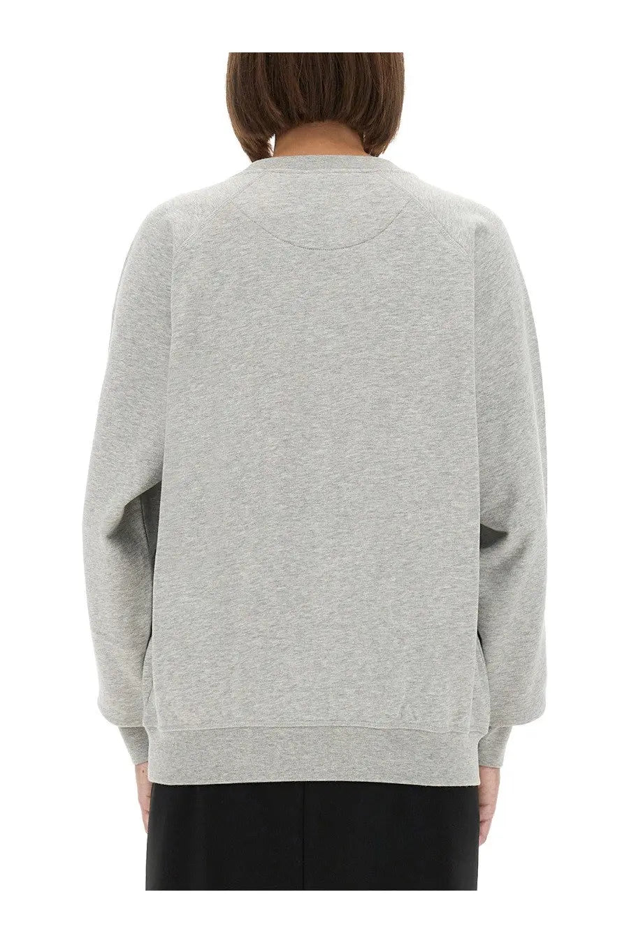 Vivienne westwood unisex sweatshirt in grey heathered fabric with ribbed cuffs and hem for casual wear