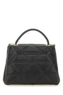 Vivienne Westwood women’s black quilted leather handbag with gold-tone hardware for stylish everyday use