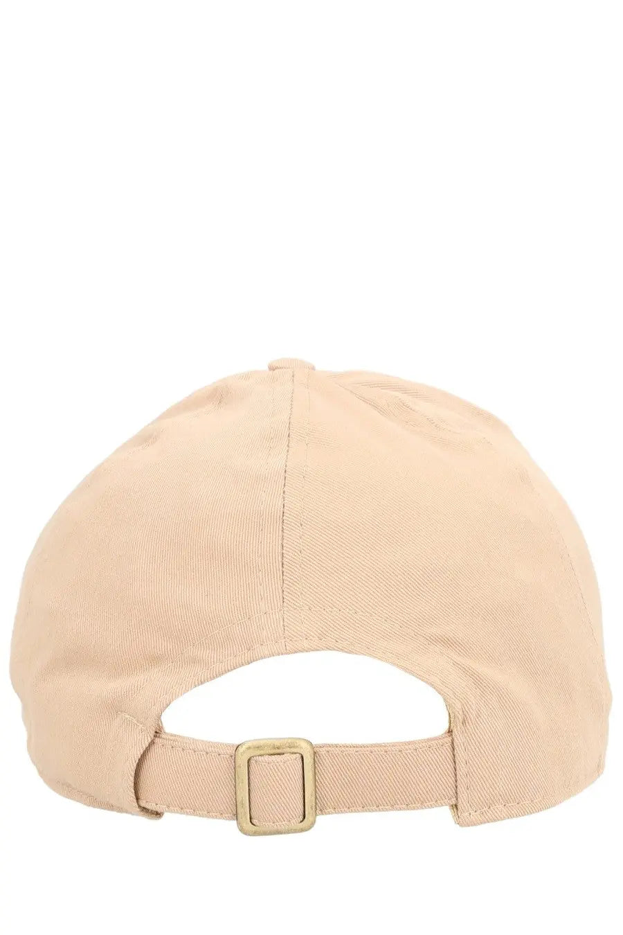 Vivienne Westwood women’s beige cotton baseball cap with matching adjustable strap and gold-tone buckle back view